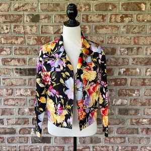 Patrick Christopher Petites Black Floral Jacket PL
